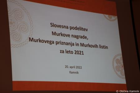 V Kamniku so bile podeljene Murkove nagrade, priznanja in listine 5